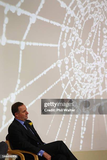 New Zealand Prime Minister John Key waits to speak to schoolchildren before opening a new classroom block at the Westminister Christian School on May...