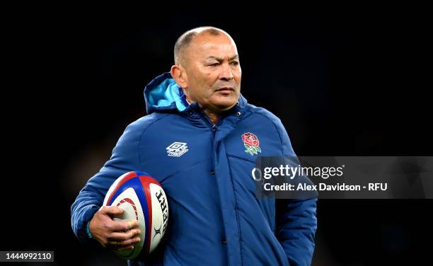 England Head Coach, Eddie Jones looks on during the Autumn International match between England and South Africa at Twickenham Stadium on November 26,...