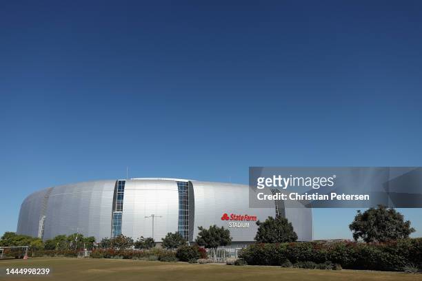 General view outside of State Farm Stadium before the NFL game between the Arizona Cardinals and Los Angeles Chargers on November 27, 2022 in...