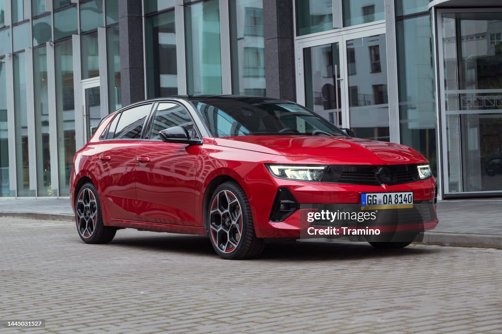Opel Astra on a street