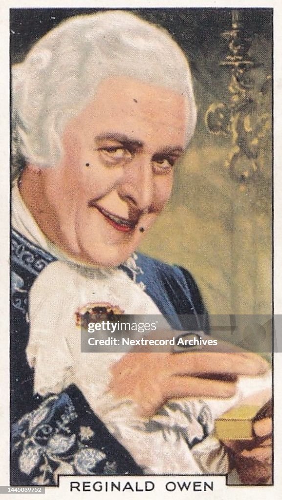 Reginald Owen, Portraits of Famous Stars series, collectible Gallaher cigarette card, 1935