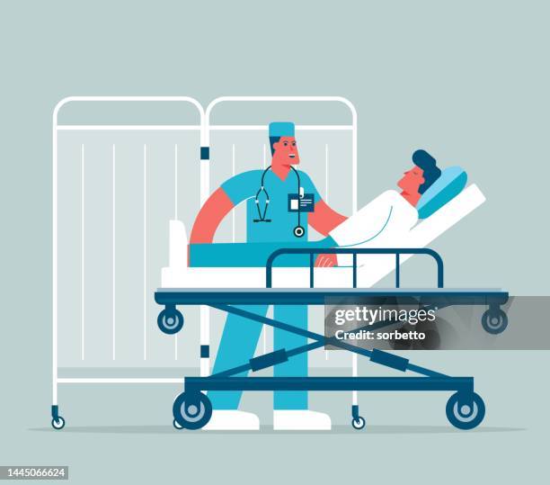 emergency room - iv therapy stock illustrations