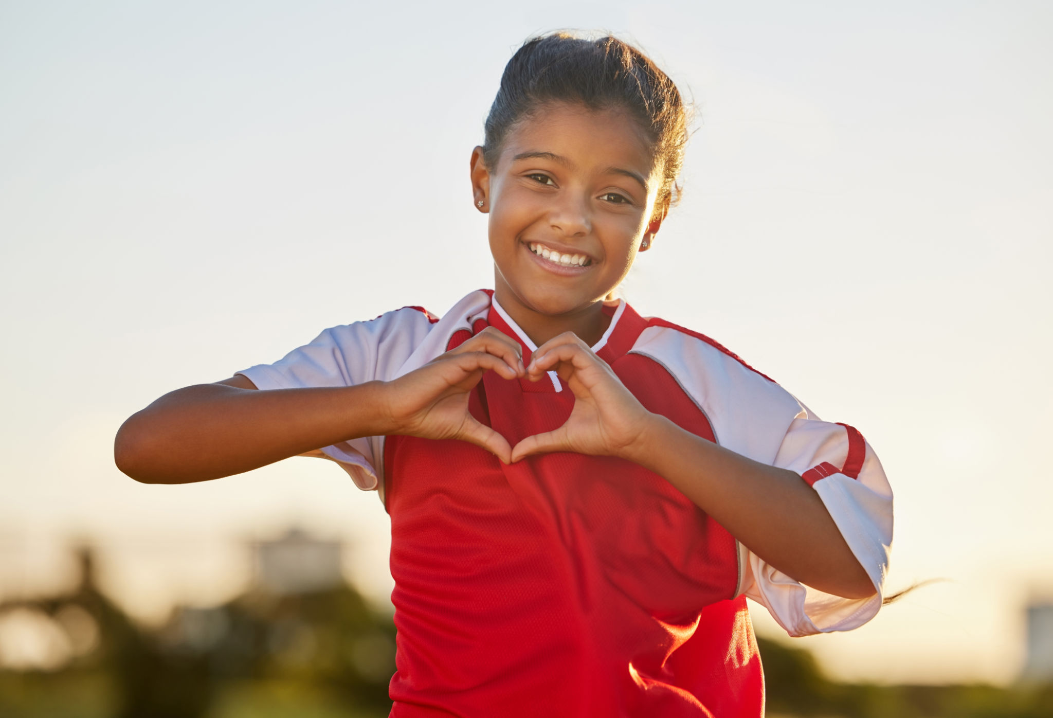 child smiling sports