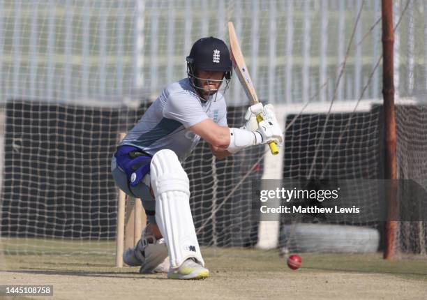 Ben Duckett of England pictured during a Nets Session ahead of the First Test match at Rawalpindi Cricket Stadium on November 28, 2022 in Rawalpindi,...