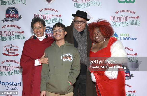 Vernee Watson-Johnson, Travis Wolfe Jr., Barry Shabaka Henley and Shola Adewusi attend the 90th Anniversary of the Hollywood Christmas Parade...