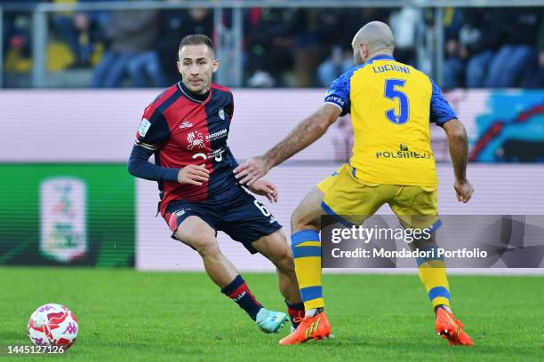 The Frosinone player Fabio Lucioni and the Cagliari player Marko Rog during the match Frosinone - Cagliari at the Benito Stirpe stadium. Frosinone ,...