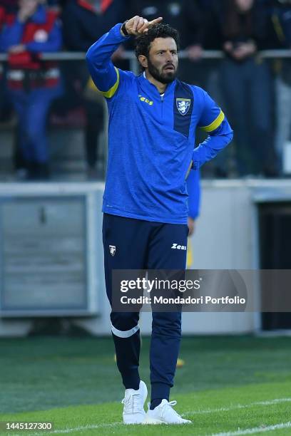 Frosinone trainer Fabio Grosso during the match Frosinone - Cagliari at the Benito Stirpe stadium. Frosinone , November 27th, 2022