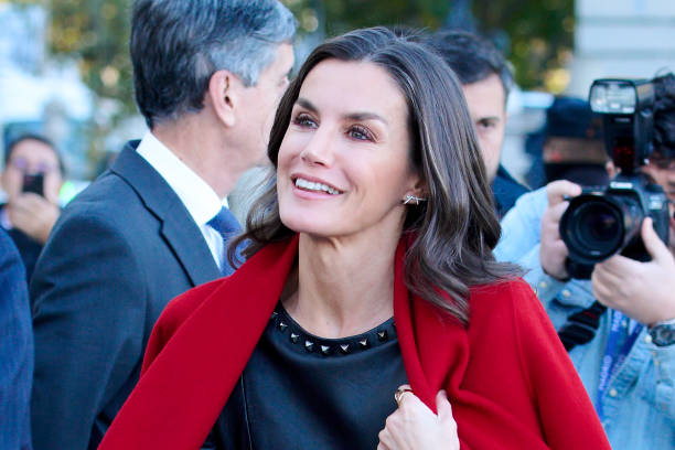 ESP: Queen Letizia Attends A Summit Of Woman Lawyers
