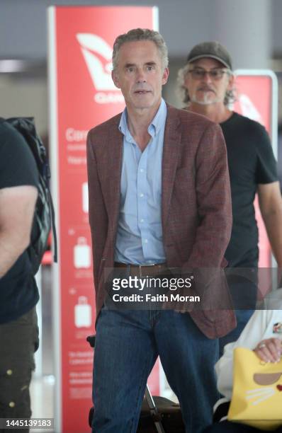 Jordan Peterson arrives at Perth Airport on November 28 in Perth, Australia.