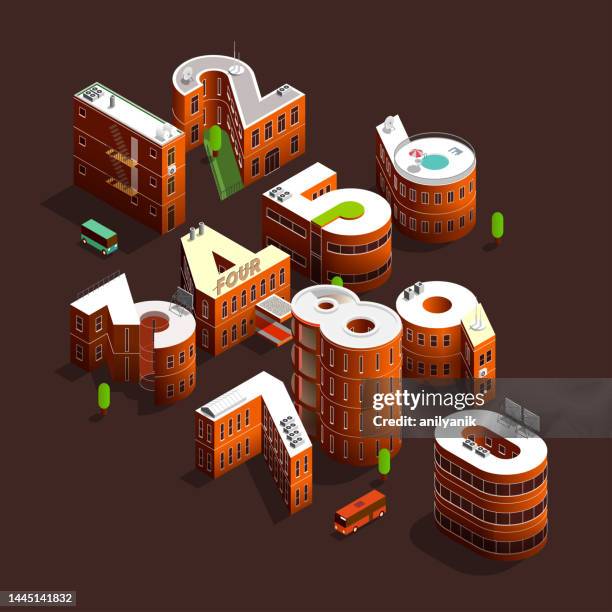 numeral city - number stock illustrations