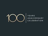 One hundred years celebration event. 100 years anniversary sign.