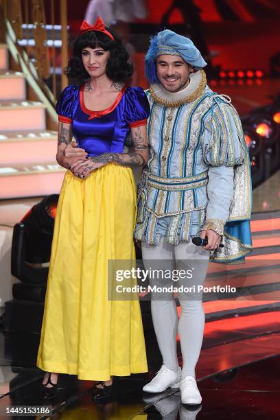 French radio presenter Ema Stokholma and Italian dancer Angelo Madonia, during the eighth episode of Ballando con le stelle. Rome , November 26th,...