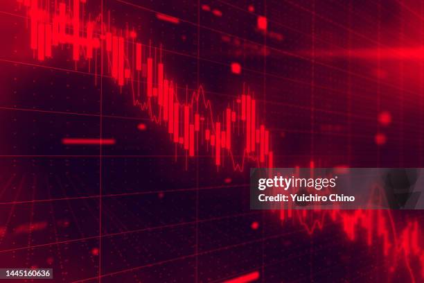 stock market down - recessie stockfoto's en -beelden