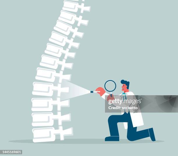 wirbelsäule-mensch - osteoporose stock-grafiken, -clipart, -cartoons und -symbole