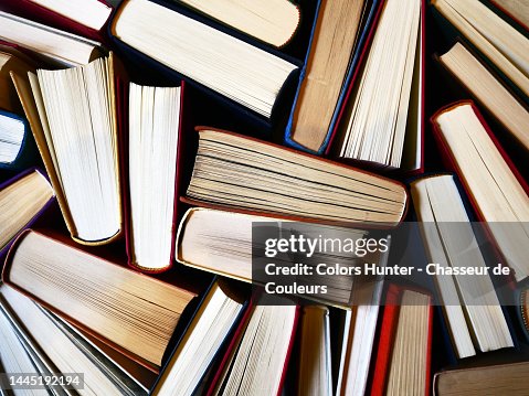 Books mixed and seen from above Paris Books mixed and seen from above Paris