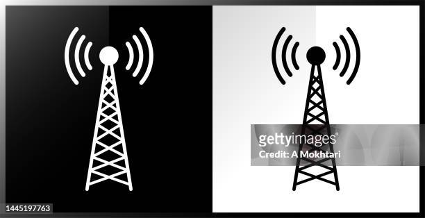 illustrazioni stock, clip art, cartoni animati e icone di tendenza di icona dell'antenna di rete. - router