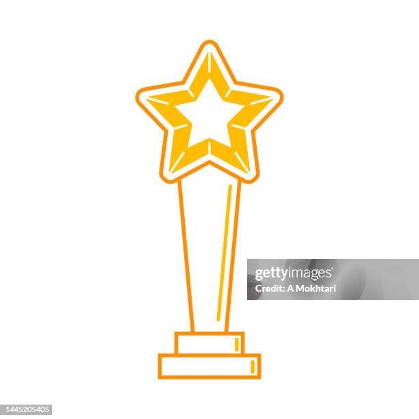 stockillustraties, clipart, cartoons en iconen met trophy icon with withe background. - blockbuster awards