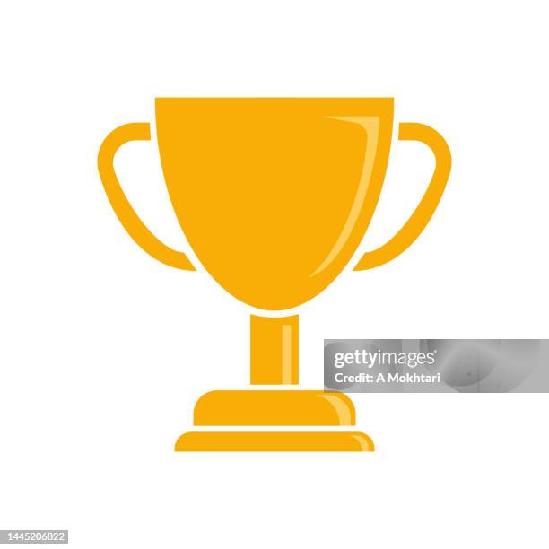 ilustraciones, imágenes clip art, dibujos animados e iconos de stock de icono de trofeo con fondo. - trophy