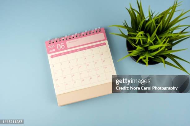 june 2023 desk calendar - june stock pictures, royalty-free photos & images