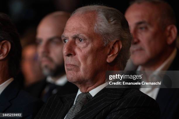 Pirelli Chief Executive Officer Marco Tronchetti Provera attends the meeting "Lombardia 2030" at Pirelli HangarBicocca on November 28, 2022 in Milan,...