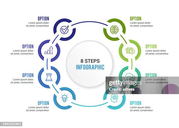 infografik-elemente - zahl 8 stock-grafiken, -clipart, -cartoons und -symbole