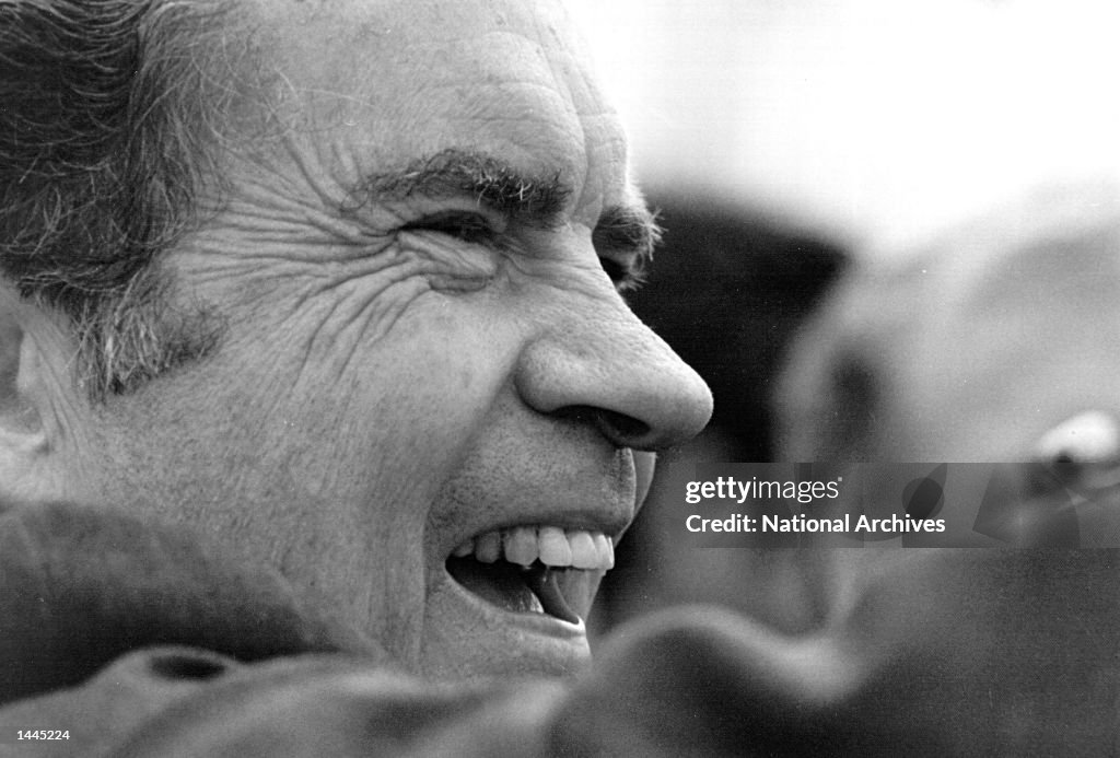 President Richard Nixon Waves