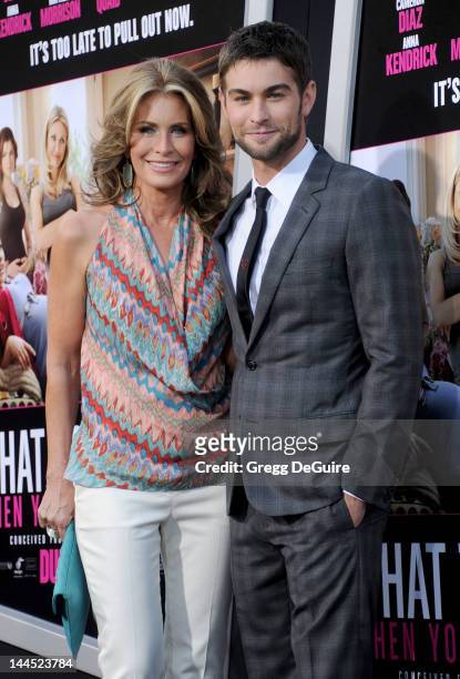 Actor Chace Crawford and mom Dana arrive at the Los Angeles premiere of "What To Expect When You're Expecting" at Grauman's Chinese Theatre on May...
