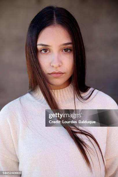 teenager girl with air in her hair - spain teen face bildbanksfoton och bilder