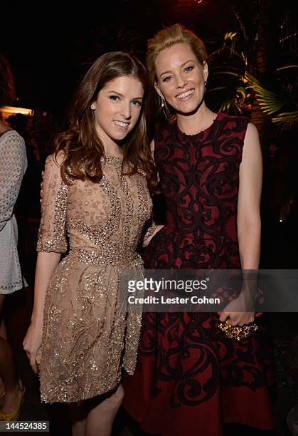Actresses Anna Kendrick and Elizabeth Banks attend the after party for the Los Angeles premiere of "What To Expect When You're Expecting" at...