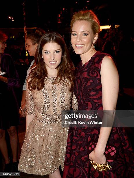 Actors Anna Kendrick and Elizabeth Banks pose at the after party for the premiere of Lionsgate's "What To Expect When You're Expecting" at the...