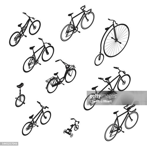 isometric bikes - road cycling stock illustrations