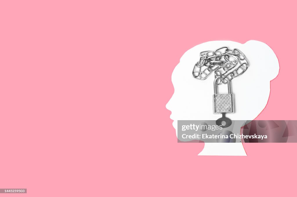 Creative mind locking concept background