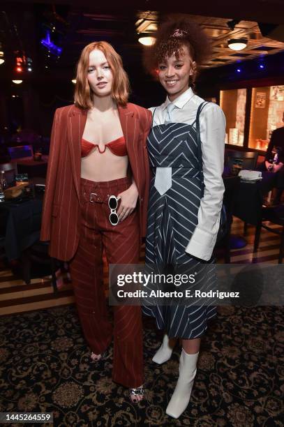 Ellie Bamber and Erin Kellyman attend a special influencer screening of Willow at The Magic Castle in Hollywood, California on November 28, 2022.