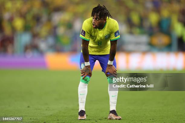 Fred of Brazil during the FIFA World Cup Qatar 2022 Group G match between Brazil and Switzerland at Stadium 974 on November 28, 2022 in Doha, Qatar.