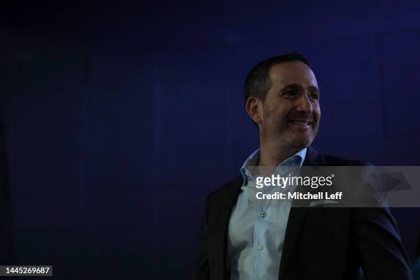 General manager Howie Roseman of the Philadelphia Eagles smiles prior to the game against the Green Bay Packers at Lincoln Financial Field on...