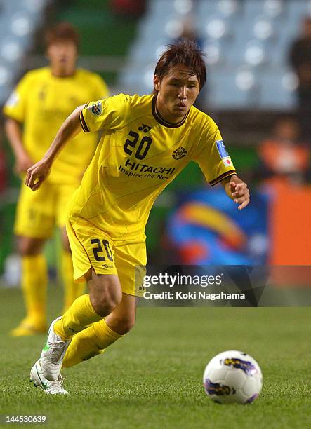 Masato Barata of Kashiwa Reysol in action during the AFC Champions League Group H match between Jeonbuk Hyundai Motors and Kashiwa Reysol at Jeonju...