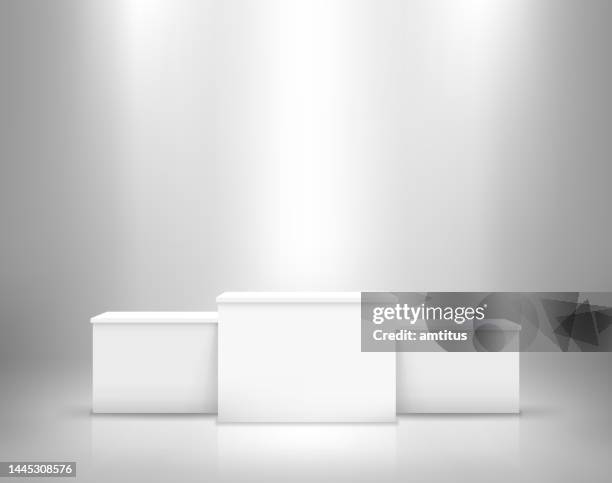 siegerpodest weiß - lectern stock-grafiken, -clipart, -cartoons und -symbole