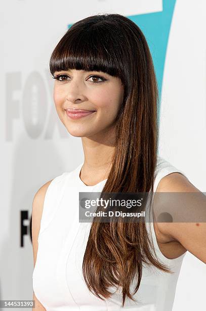 Hannah Simone attends the Fox 2012 Programming Presentation Post-Show Party at Wollman Rink, Central Park on May 14, 2012 in New York City.