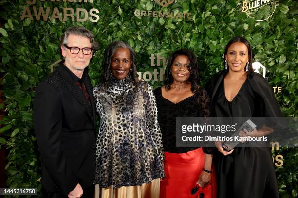 Derik Murray, Pamela Poitier, Beverly Poitier-Henderson, and Anika Poitier attend The 2022 Gotham Awards at Cipriani Wall Street on November 28, 2022...