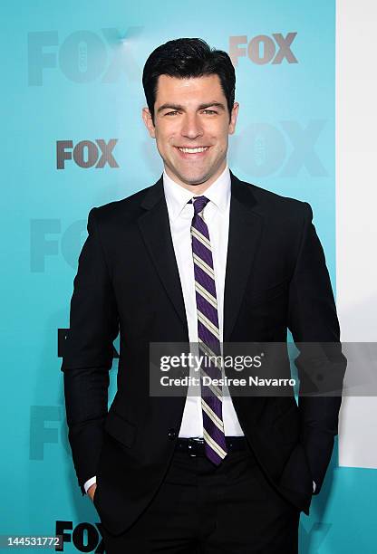 Actor Max Greenfield attends the Fox 2012 Programming Presentation Post-Show Party at Wollman Rink, Central Park on May 14, 2012 in New York City.
