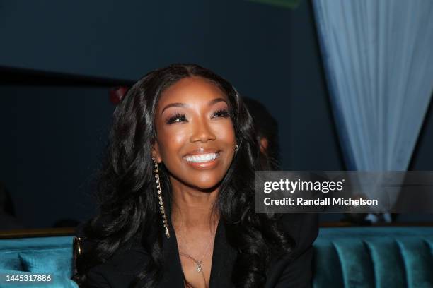 Brandy Norwood attends The Official Launch - attends Stella Rosa Premium Imported Brandy at Warwick on November 10, 2022 in Los Angeles, California.