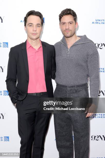 Jim Parsons and Ben Aldridge attend an advance screening of "Spoiler Alert" at The 92nd Street Y, New York on November 28, 2022 in New York City.