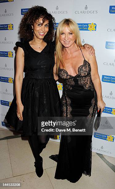 Jeanette Calliva and Meg Mathews attend the Marie Curie Cancer Fundraiser hosted by Heather Kerzner at Claridge's Hotel on May 15, 2012 in London,...