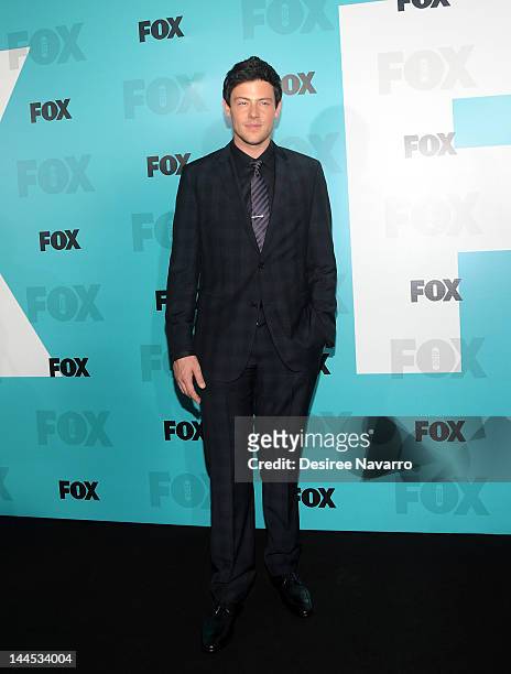 Actor Cory Monteith attends the Fox 2012 Programming Presentation Post-Show Party at Wollman Rink, Central Park on May 14, 2012 in New York City.
