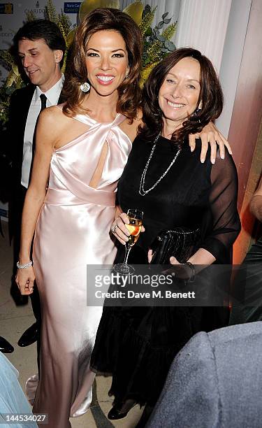 Heather Kerzner and Anita Zabludowicz attend the Marie Curie Cancer Fundraiser hosted by Heather Kerzner at Claridge's Hotel on May 15, 2012 in...