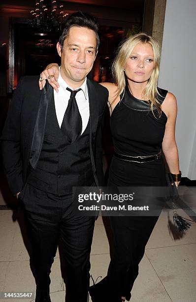 Jamie Hince and Kate Moss attend the Marie Curie Cancer Fundraiser hosted by Heather Kerzner at Claridge's Hotel on May 15, 2012 in London, England.