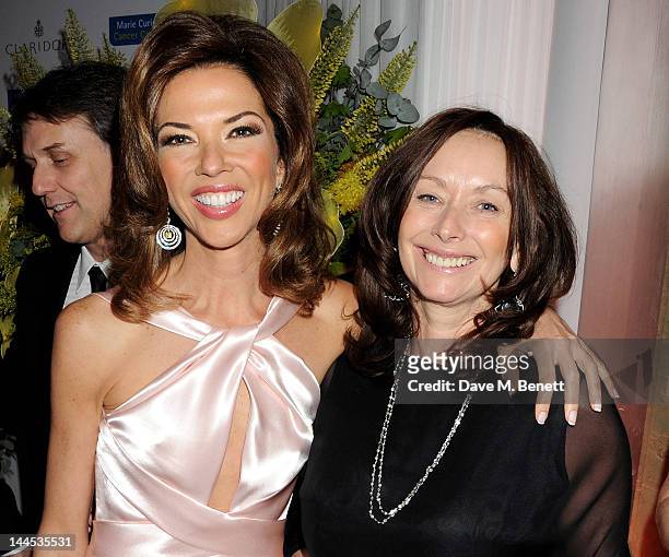 Heather Kerzner and Anita Zabludowicz attend the Marie Curie Cancer Fundraiser hosted by Heather Kerzner at Claridge's Hotel on May 15, 2012 in...