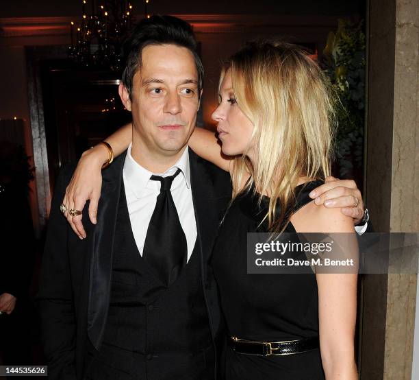 Jamie Hince and Kate Moss attend the Marie Curie Cancer Fundraiser hosted by Heather Kerzner at Claridge's Hotel on May 15, 2012 in London, England.