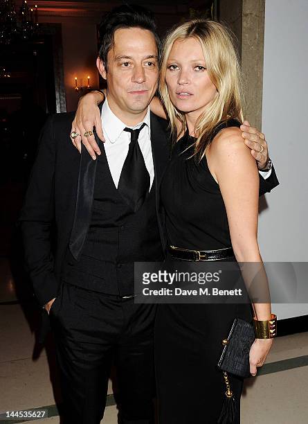 Jamie Hince and Kate Moss attend the Marie Curie Cancer Fundraiser hosted by Heather Kerzner at Claridge's Hotel on May 15, 2012 in London, England.