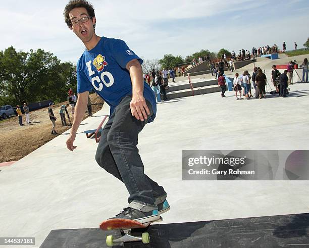 Skaters attend the Penn Valley Skatepark ribbon cutting ceremony hosted by Rob Dyrdek Foundation and Street League Skateboarding at Penn Valley...